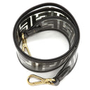 フェンディ FENDI ストラップ ユー スマホケース付き 8AV132 ブラック レザー スマートフォンケース ゴールド金具 ショルダーストラップ ズッカ柄 黒