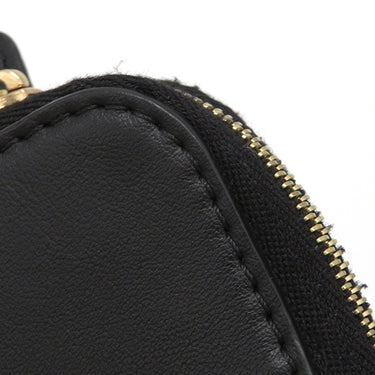 フェンディ FENDI ストラップ ユー スマホケース付き 8AV132 ブラック レザー スマートフォンケース ゴールド金具 ショルダーストラップ ズッカ柄 黒