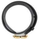 バレンシアガ BALENCIAGA ザ ハッカー プロジェクト BBロゴ 680456 ブラック レザー ベルト ヴィンテージ金具 グッチ コラボ 黒 ゴールド