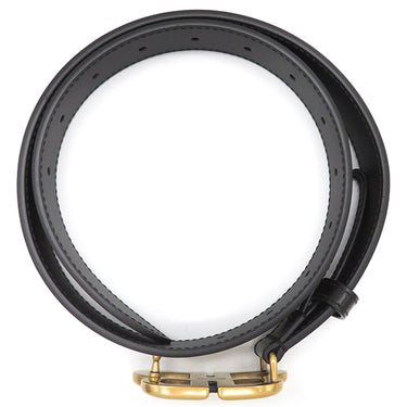 バレンシアガ BALENCIAGA ザ ハッカー プロジェクト BBロゴ 680456 ブラック レザー ベルト ヴィンテージ金具 グッチ コラボ 黒 ゴールド