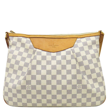 ルイヴィトン LOUIS VUITTON シラクーサ MM N41112 ダミエアズール ダミエアズールキャンバス ショルダーバッグ ゴールド金具 白 肩掛け