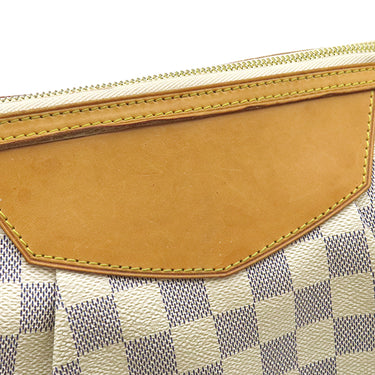 ルイヴィトン LOUIS VUITTON シラクーサ MM N41112 ダミエアズール ダミエアズールキャンバス ショルダーバッグ ゴールド金具 白 肩掛け