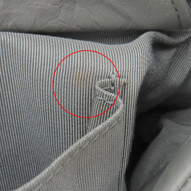 シャネル CHANEL ウルトラステッチ グレー ラムスキン トートバッグ シルバー金具 チェーンショルダー ココマーク