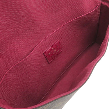 ルイヴィトン LOUIS VUITTON ポシェット フェリシー M81896 フューシャ モノグラムキャンバス チェーンウォレット ゴールド金具 チェーンショルダー ポーチ 茶 赤