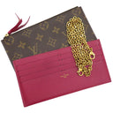 ルイヴィトン LOUIS VUITTON ポシェット フェリシー M81896 フューシャ モノグラムキャンバス チェーンウォレット ゴールド金具 チェーンショルダー ポーチ 茶 赤