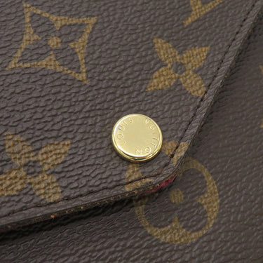 ルイヴィトン LOUIS VUITTON ポシェット フェリシー M81896 フューシャ モノグラムキャンバス チェーンウォレット ゴールド金具 チェーンショルダー ポーチ 茶 赤