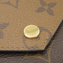 ルイヴィトン LOUIS VUITTON ポルトフォイユ ヴィクトリーヌ M81557 モノグラムリバース モノグラムリバースキャンバス 三つ折り財布 ゴールド金具 茶 コンパクトウォレット