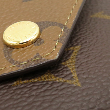 ルイヴィトン LOUIS VUITTON ポルトフォイユ ヴィクトリーヌ M81557 モノグラムリバース モノグラムリバースキャンバス 三つ折り財布 ゴールド金具 茶 コンパクトウォレット