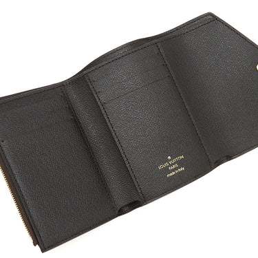 ルイヴィトン LOUIS VUITTON ポルトフォイユ ヴィクトリーヌ M81557 モノグラムリバース モノグラムリバースキャンバス 三つ折り財布 ゴールド金具 茶 コンパクトウォレット