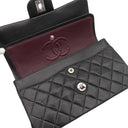 シャネル CHANEL マトラッセ 23 フラップバッグ ブラック ラムスキン ショルダーバッグ シルバー金具 黒 ダブルフラップ ダブルチェーン Wチェーン