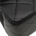 シャネル CHANEL マトラッセ 23 フラップバッグ ブラック ラムスキン ショルダーバッグ シルバー金具 黒 ダブルフラップ ダブルチェーン Wチェーン