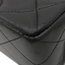 シャネル CHANEL マトラッセ 23 フラップバッグ ブラック ラムスキン ショルダーバッグ ゴールド金具 黒 ダブルフラップ ダブルチェーン Wチェーン