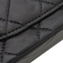 シャネル CHANEL マトラッセ 23 フラップバッグ ブラック ラムスキン ショルダーバッグ シルバー金具 黒 ダブルフラップ ダブルチェーン Wチェーン