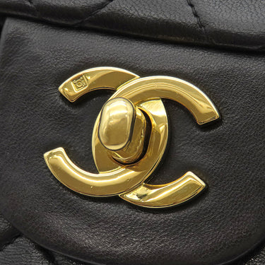 シャネル CHANEL マトラッセ 23 フラップバッグ ブラック ラムスキン ショルダーバッグ ゴールド金具 黒 ダブルフラップ ダブルチェーン Wチェーン