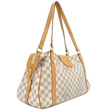 ルイヴィトン LOUIS VUITTON ストレーザ GM N42221 ダミエアズール ダミエアズールキャンバス トートバッグ ゴールド金具 白 肩掛け