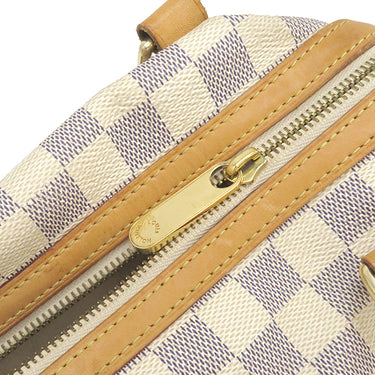 ルイヴィトン LOUIS VUITTON ストレーザ GM N42221 ダミエアズール ダミエアズールキャンバス トートバッグ ゴールド金具 白 肩掛け