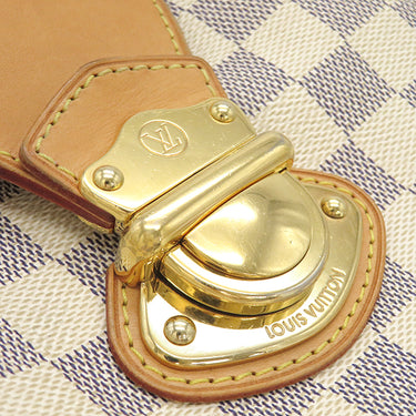 ルイヴィトン LOUIS VUITTON ストレーザ GM N42221 ダミエアズール ダミエアズールキャンバス トートバッグ ゴールド金具 白 肩掛け