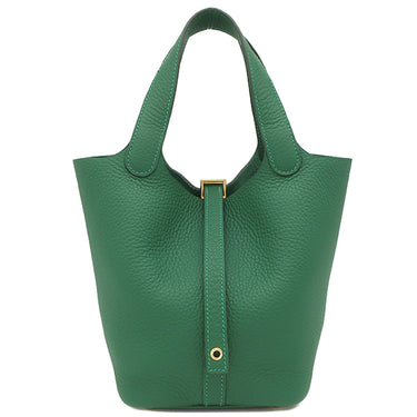 エルメス HERMES ピコタンロックPM ヴェールモワイヤン トリヨンクレマンス ハンドバッグ ゴールド金具 新品 未使用 緑