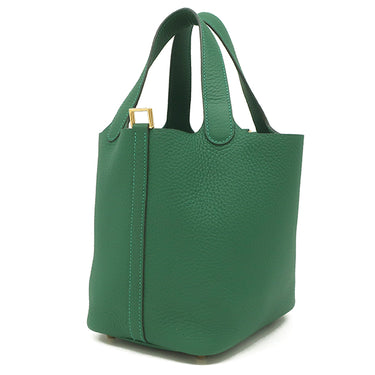 エルメス HERMES ピコタンロックPM ヴェールモワイヤン トリヨンクレマンス ハンドバッグ ゴールド金具 新品 未使用 緑