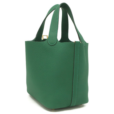 エルメス HERMES ピコタンロックPM ヴェールモワイヤン トリヨンクレマンス ハンドバッグ ゴールド金具 新品 未使用 緑