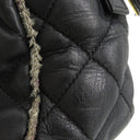 シャネル CHANEL マトラッセ ツイードショルダー ブラック ラムスキン ツイード ショルダーバッグ ヴィンテージ金具 黒 ココマーク トート