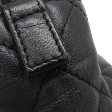 シャネル CHANEL マトラッセ ツイードショルダー ブラック ラムスキン ツイード ショルダーバッグ ヴィンテージ金具 黒 ココマーク トート