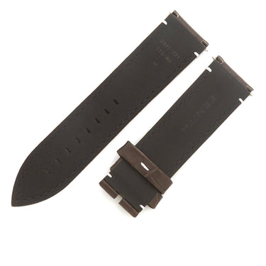 ゼニス ZENITH 純正 ダークブラウン クロコダイル 腕時計パーツ 未使用 替え クロコ ベルト バンド ストラップ バネ棒付き 23ｍｍ ブラウン 茶