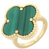 ヴァンクリーフアーペル Van Cleef & Arpels マジック アルハンブラ リング VCAR03AV00 イエローゴールド×グリーン K18YG マラカイト #51(JP11) リング 指輪 緑 Au750 18金 10号