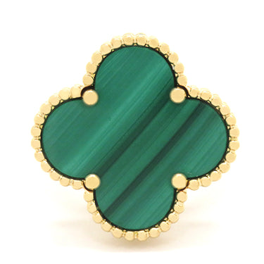 ヴァンクリーフアーペル Van Cleef & Arpels マジック アルハンブラ リング VCAR03AV00 イエローゴールド×グリーン K18YG マラカイト #51(JP11) リング 指輪 緑 Au750 18金 10号