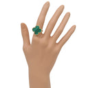 ヴァンクリーフアーペル Van Cleef & Arpels マジック アルハンブラ リング VCAR03AV00 イエローゴールド×グリーン K18YG マラカイト #51(JP11) リング 指輪 緑 Au750 18金 10号