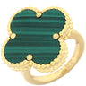 ヴァンクリーフアーペル Van Cleef & Arpels マジック アルハンブラ リング VCAR03AV50 イエローゴールド×グリーン K18YG マラカイト #48(JP8) リング 指輪 緑 Au750 18金 8号