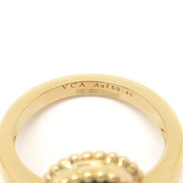 ヴァンクリーフアーペル Van Cleef & Arpels マジック アルハンブラ リング VCAR03AV50 イエローゴールド×グリーン K18YG マラカイト #48(JP8) リング 指輪 緑 Au750 18金 8号