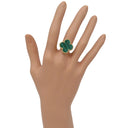 ヴァンクリーフアーペル Van Cleef & Arpels マジック アルハンブラ リング VCAR03AV50 イエローゴールド×グリーン K18YG マラカイト #48(JP8) リング 指輪 緑 Au750 18金 8号