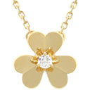 ヴァンクリーフアーペル Van Cleef & Arpels フリヴォル ペンダント ミニ VCARP0J100 イエローゴールド K18YG ダイヤモンド ネックレス 750YG 1Pダイヤ　