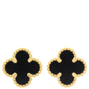 ヴァンクリーフアーペル Van Cleef & Arpels スウィート アルハンブラ VCARA44900 ブラックXイエローゴールド K18YG オニキス ピアス 750YG 18K