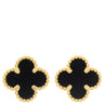 ヴァンクリーフアーペル Van Cleef & Arpels スウィート アルハンブラ VCARA44900 ブラックXイエローゴールド K18YG オニキス ピアス 750YG 18K
