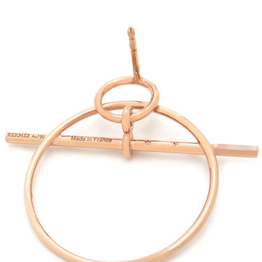 エルメス HERMES エシャペ H105117B 00 ローズゴールド K18PG ピアス ピンクゴールド