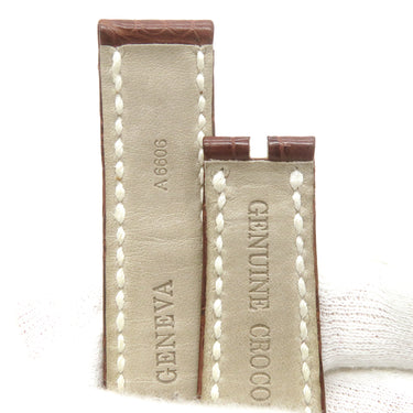 ロレックス ROLEX デイトナ用 ダークブラウン クロコダイル 腕時計パーツ 新品同様 純正 替え クロコ バンド ベルト ストラップ 20ｍｍ ブラウン 茶