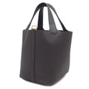 エルメス HERMES ピコタンロックPM プルノワール トリヨンクレマンス ハンドバッグ ゴールド金具 新品 未使用 こげ茶