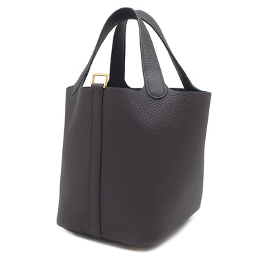 エルメス HERMES ピコタンロックPM プルノワール トリヨンクレマンス ハンドバッグ ゴールド金具 新品 未使用 こげ茶