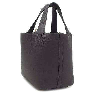 エルメス HERMES ピコタンロックPM プルノワール トリヨンクレマンス ハンドバッグ ゴールド金具 新品 未使用 こげ茶
