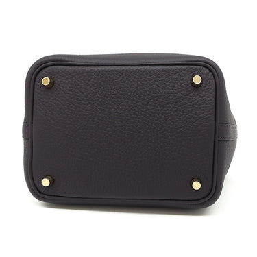 エルメス HERMES ピコタンロックPM プルノワール トリヨンクレマンス ハンドバッグ ゴールド金具 新品 未使用 こげ茶