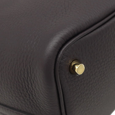 エルメス HERMES ピコタンロックPM プルノワール トリヨンクレマンス ハンドバッグ ゴールド金具 新品 未使用 こげ茶