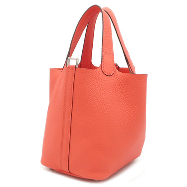 エルメス HERMES ピコタンロックPM オレンジフィールド トリヨンクレマンス ハンドバッグ シルバー金具 新品 未使用