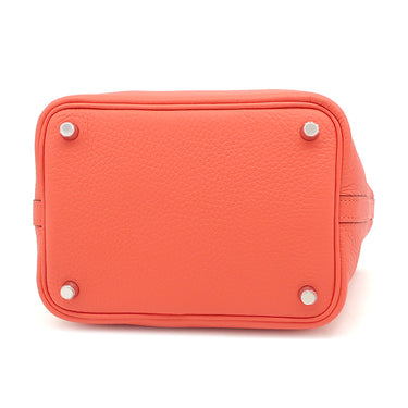 エルメス HERMES ピコタンロックPM オレンジフィールド トリヨンクレマンス ハンドバッグ シルバー金具 新品 未使用