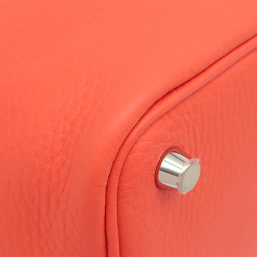 エルメス HERMES ピコタンロックPM オレンジフィールド トリヨンクレマンス ハンドバッグ シルバー金具 新品 未使用
