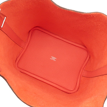エルメス HERMES ピコタンロックPM オレンジフィールド トリヨンクレマンス ハンドバッグ シルバー金具 新品 未使用