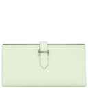 エルメス HERMES ベアンスフレ ヴェルソ ヴェールフィズ×ヴェールユッカ ヴォーエプソン 長財布 シルバー金具 新品 未使用 緑 バイカラー 二つ折財布