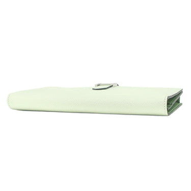 エルメス HERMES ベアンスフレ ヴェルソ ヴェールフィズ×ヴェールユッカ ヴォーエプソン 長財布 シルバー金具 新品 未使用 緑 バイカラー 二つ折財布