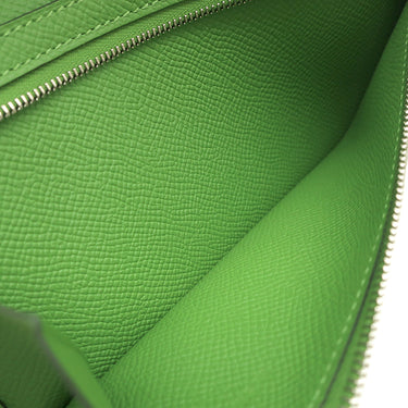 エルメス HERMES ベアンスフレ ヴェルソ ヴェールフィズ×ヴェールユッカ ヴォーエプソン 長財布 シルバー金具 新品 未使用 緑 バイカラー